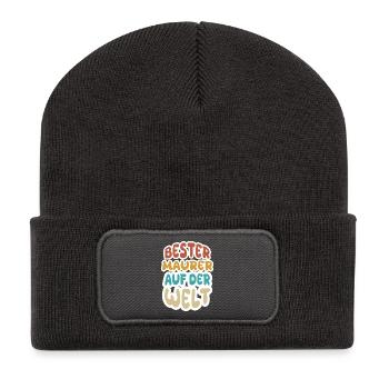 Appointment as a bricklayer - Recycled Patch Beanie - dark grey - Front