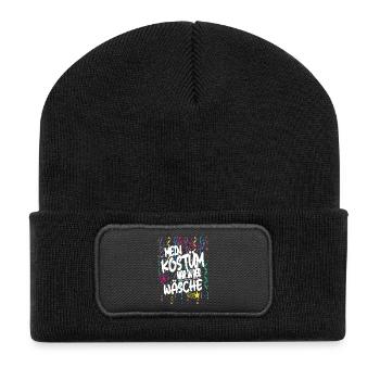 Mon costume était dans la laveuse pour la fête foraine - Beanie recyclé à patch - noir - Devant
