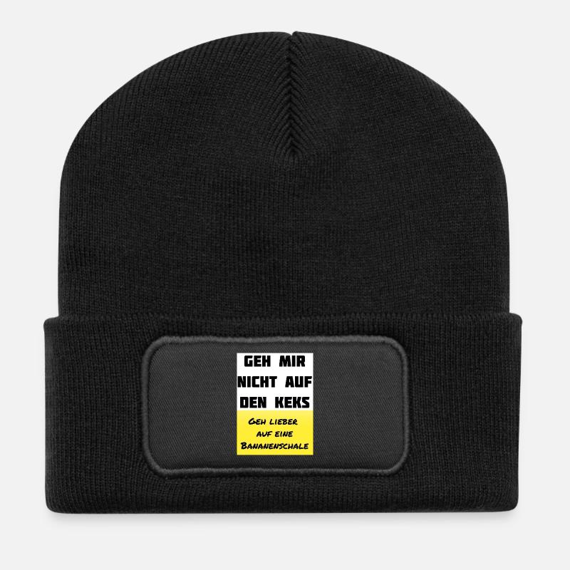 Ne m’énerve pas - Beanie recyclé à patch - noir