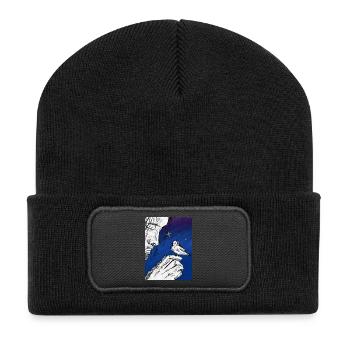 Nummer eins unter dem Mond - Recycelte Patch Beanie - Schwarz - Vorne