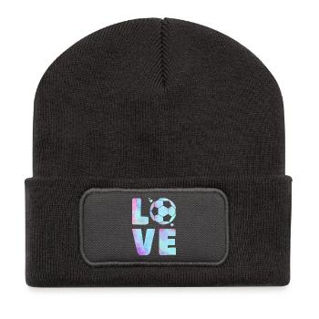 Love Football T-Shirt – Sport & Heart Design - Recycled Patch Beanie - dark grey - Front
