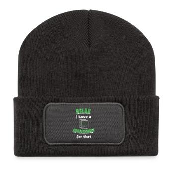 Relax I Have A Spreadsheet For That Accounting CPA - Recycelte Patch Beanie - Dunkelgrau - Vorne