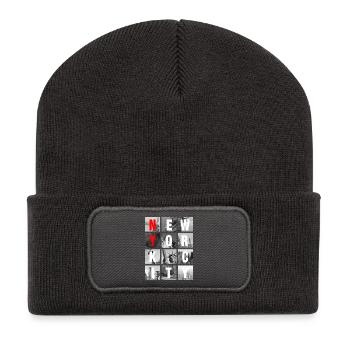 New York City Collage Grid - Recycled Patch Beanie - dark grey - Front