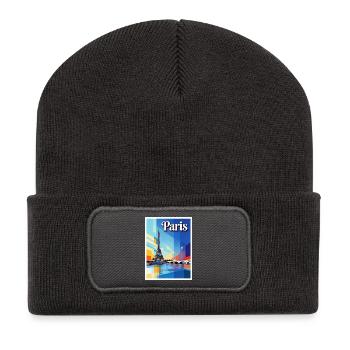 Paris Prism Eiffel - Recycled Patch Beanie - dark grey - Front