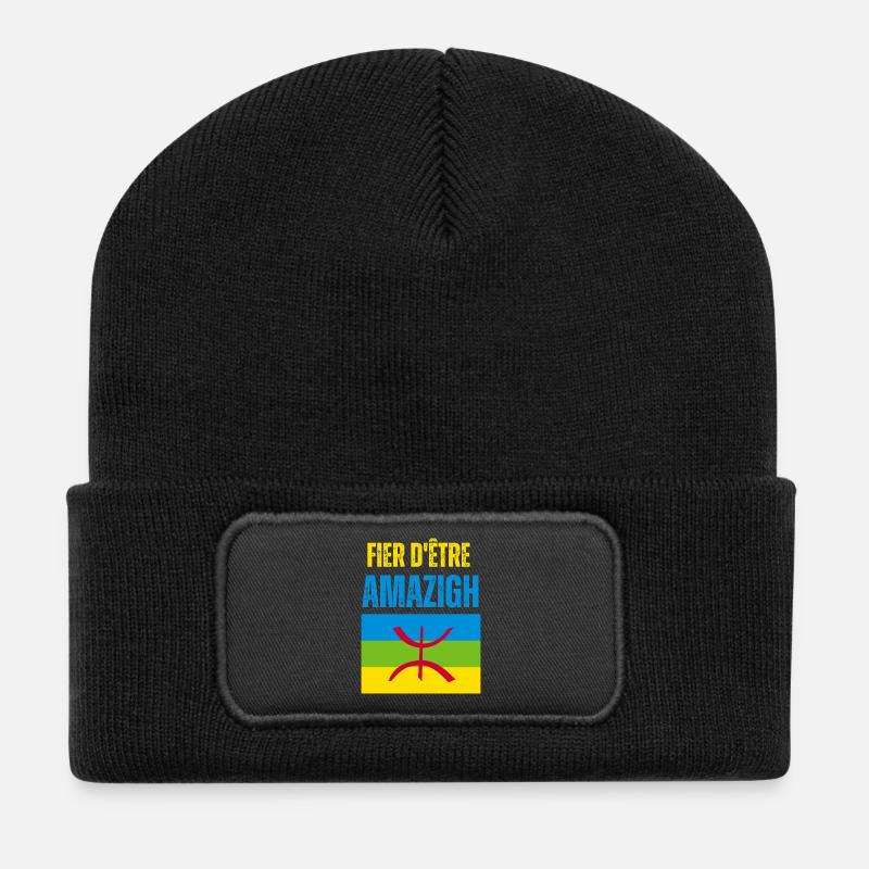 proud to be Amazigh - Recycled Patch Beanie - black