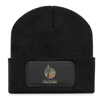 Déclaration d’obéissance sur l’éducation canine - Beanie recyclé à patch - noir - Devant