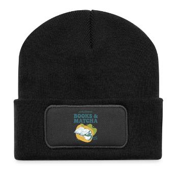 Books And Matcha Kyoto Cafe Corner Whisk Away - Recycled Patch Beanie - black - Front