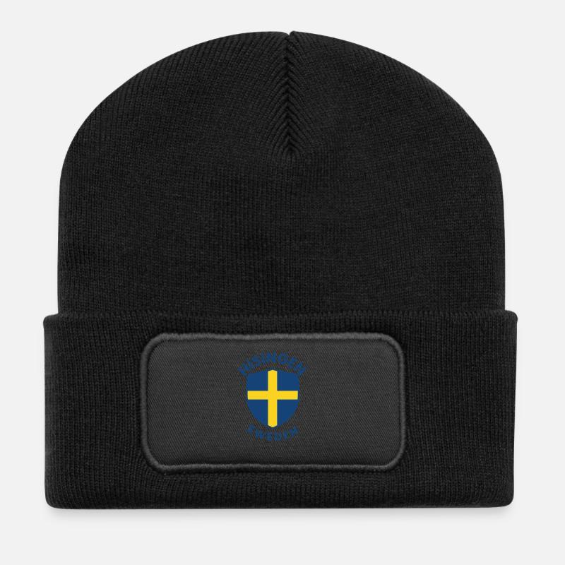 Blason Hisingen, Suède - Beanie recyclé à patch - noir