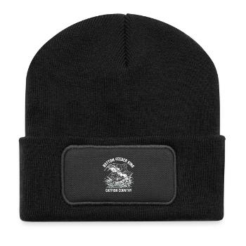 Fishing Catfish King River Bottom - Recycled Patch Beanie - black - Front