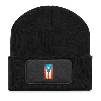 Porto Rico - Beanie recyclé à patch - noir - Devant