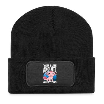 Mignon Axolotl Kawaii Amoureux des Axolotls - Beanie recyclé à patch - noir - Devant