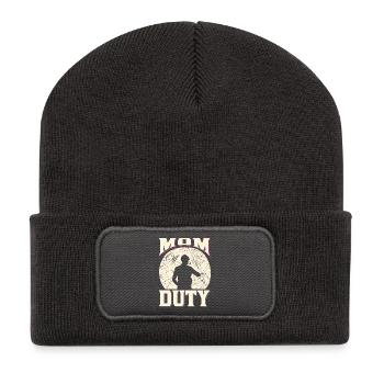 Maman hors service Drôle Détends-toi - Beanie recyclé à patch - charbon - Devant