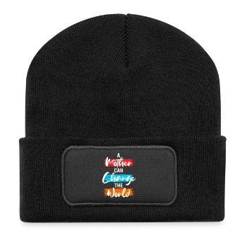 A Mother Can Change the World Shirt - Recycled Patch Beanie - black - Front