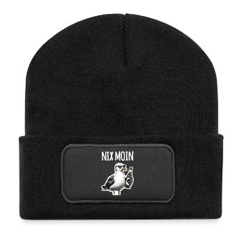 Funny Saying Northern Germany Seagull Beer - Recycled Patch Beanie - black - Front