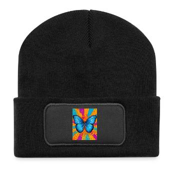 butterfly - Recycled Patch Beanie - black - Front