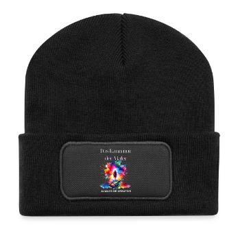 Maler Geschenk - Lustiger Maler Spruch  - Recycelte Patch Beanie - Schwarz - Vorne