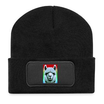 Alpaga - Beanie recyclé à patch - noir - Devant