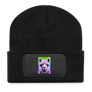 Alpaga - Beanie recyclé à patch - noir - Devant