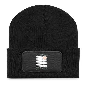 Positive vibes great soul - Recycelte Patch Beanie - Schwarz - Vorne