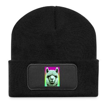 Alpaga - Beanie recyclé à patch - noir - Devant