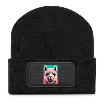 Alpaga - Beanie recyclé à patch - noir - Devant