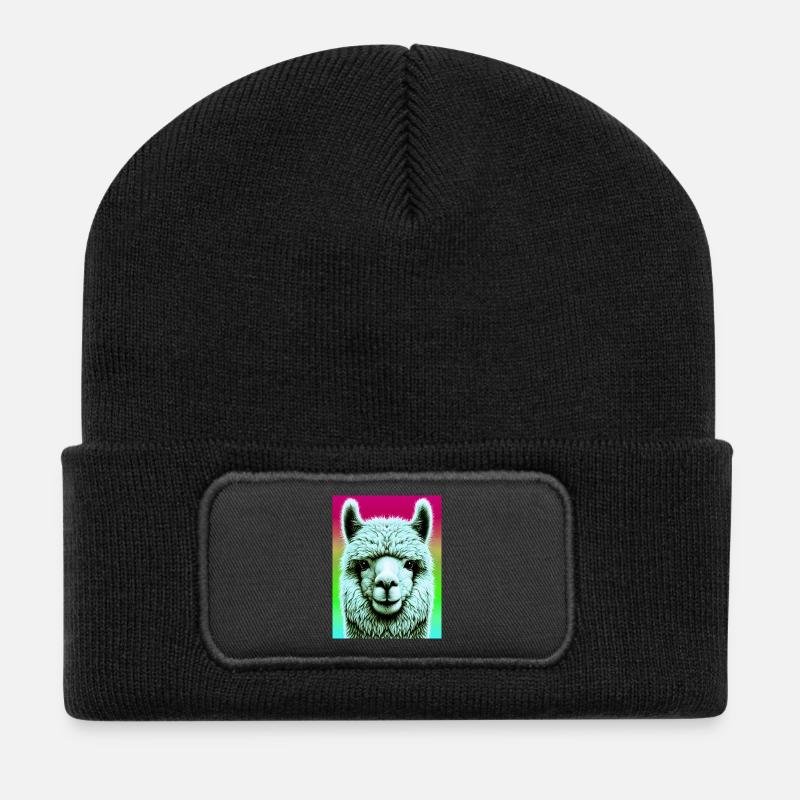 Alpaga - Beanie recyclé à patch - noir