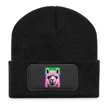 Alpaga - Beanie recyclé à patch - noir - Devant