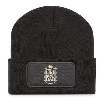 Line Dance Father - Recycled Patch Beanie - dark grey - Front
