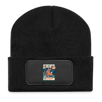 Manga Rabbit - Recycled Patch Beanie - black - Front