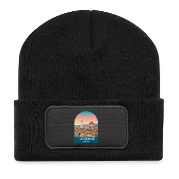 Florence, Italie, affiches de voyage vintage - Beanie recyclé à patch - noir - Devant