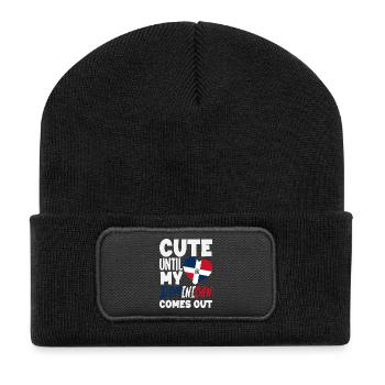 Dominican Republic Flag Dom Rep Pride - Recycled Patch Beanie - black - Front