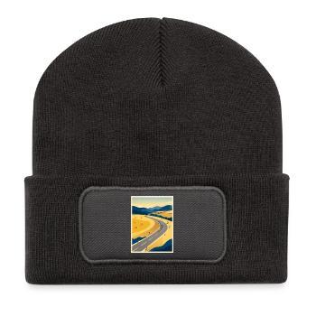 July Road – Radfahrer-Erinnerung - Recycelte Patch Beanie - Dunkelgrau - Vorne