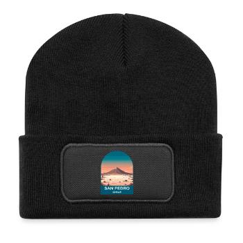 San Pedro de Atacama Chile Desert Travel Art - Recycled Patch Beanie - black - Front