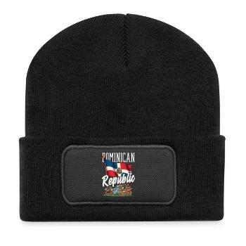 Dominican Republic Flag Dom Rep Pride - Recycled Patch Beanie - black - Front
