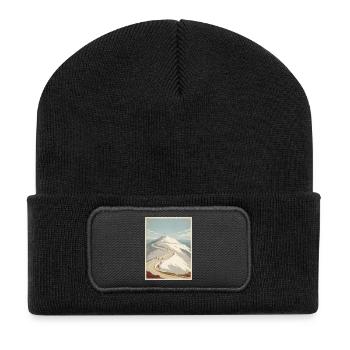 Ventoux Summit Road — Cycling Memory - Recycled Patch Beanie - black - Front
