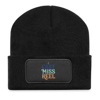 Cast Miss Reel Pêche Rétro - Beanie recyclé à patch - noir - Devant