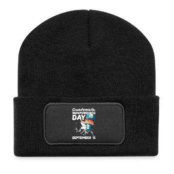 Guatemala Flag T-Shirt Pride & Home Chapín - Recycled Patch Beanie - black - Front