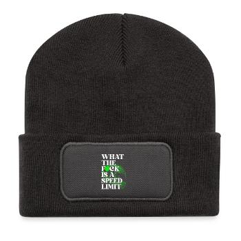 Voiture - Beanie recyclé à patch - charbon - Devant