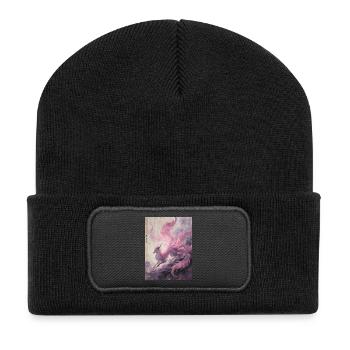 Le Royaume Céleste : Renard à Neuf Queues - Beanie recyclé à patch - noir - Devant