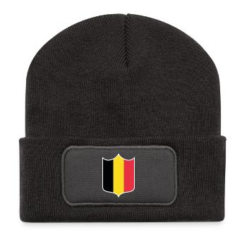 Belgique - Beanie recyclé à patch - charbon - Devant