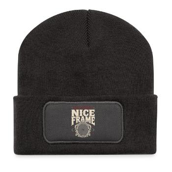 Spukspiegel, Verfluchter Spiegelgeist Im Spiegel, - Recycelte Patch Beanie - Dunkelgrau - Vorne