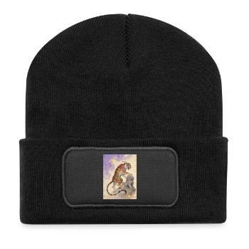 Die Himmlische Rasse: Zouwu – Heiliger Schwung - Recycelte Patch Beanie - Schwarz - Vorne