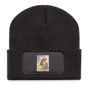 La Course Céleste : Zouwu – Élan Sacré - Beanie recyclé à patch - charbon - Devant