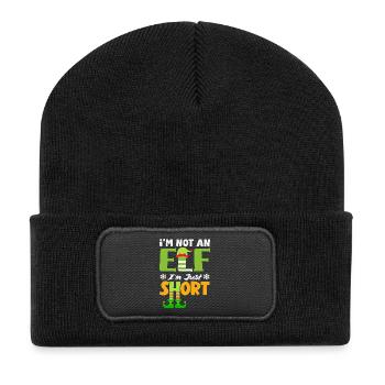 Lustiges Weihnachten Weihnachtsgeschenk Xmas Shirt - Recycelte Patch Beanie - Schwarz - Vorne