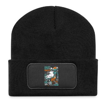 Capybara Fashion Activated Funny Design - Recycled Patch Beanie - black - Front