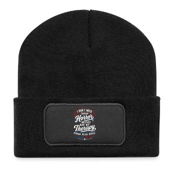 Conception de la soirée cinéma de thérapie horrifique - Beanie recyclé à patch - noir - Devant
