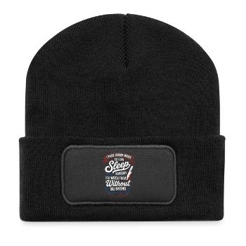 Intermission Horror Movies Sleep Funny Quote - Recycled Patch Beanie - black - Front