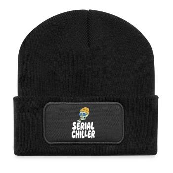 Serial Chiller Funny Horror Design - Recycled Patch Beanie - black - Front
