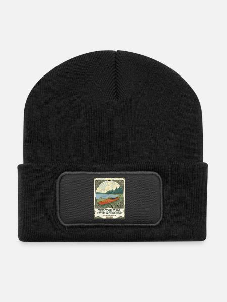 Finding Flow Daily: Kayak Poster - Recycled Patch Beanie - black