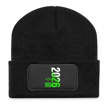 Darts Champion 2026 Kreisliga shirt green white - Recycled Patch Beanie - black - Front